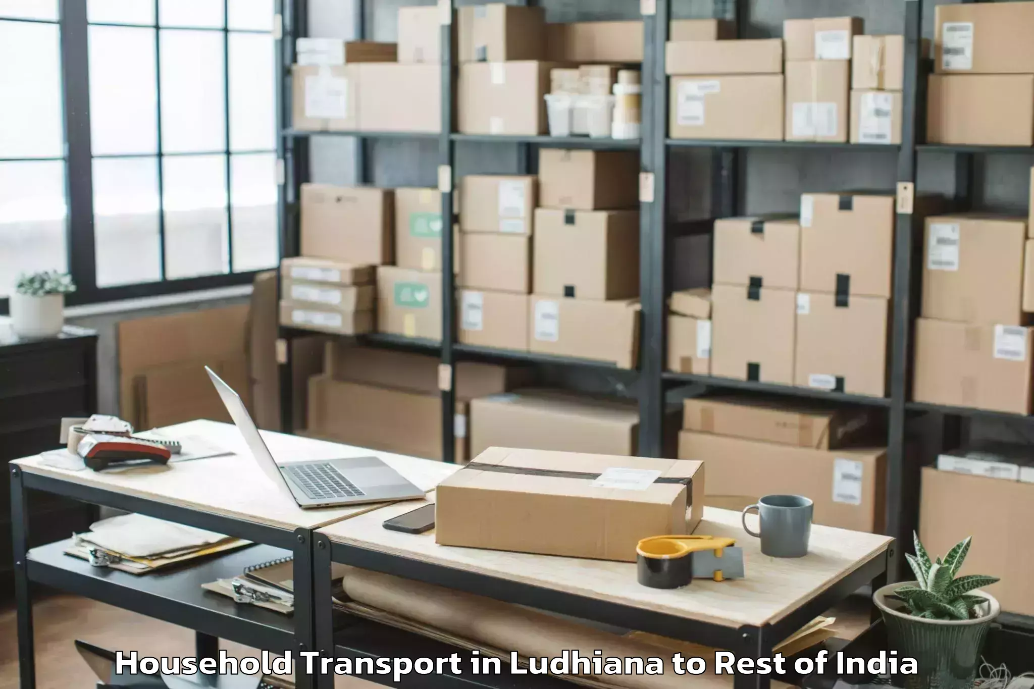 Ludhiana to Anantnag Household Transport Booking